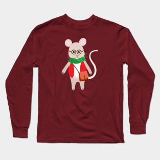 Woodland mouse with glasses Long Sleeve T-Shirt